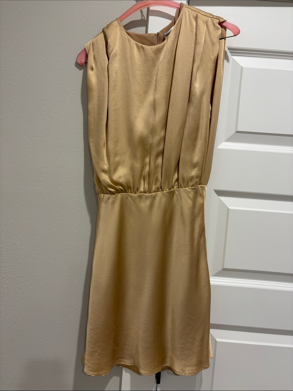Amanda Uprichard Gold Satin Dress